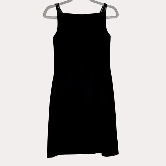 Sangria Petite Beaded Sheath Dress Square Neck Black 4P bv - Picture 6 of 10